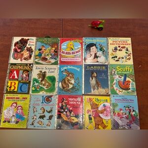 Vintage Little Golden Books Lot (16) – Disney, Sesame, Classics, Animals LGB